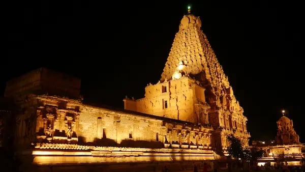 Brihadeeshwara Temple Thanjavur Night View