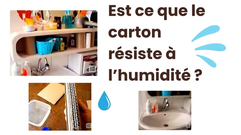 Meubles en carton salle de bains, humidité