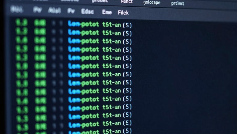 Close-up of a terminal interface displaying PowerShell execution results, green and cyan success indicators, dark high-contrast theme