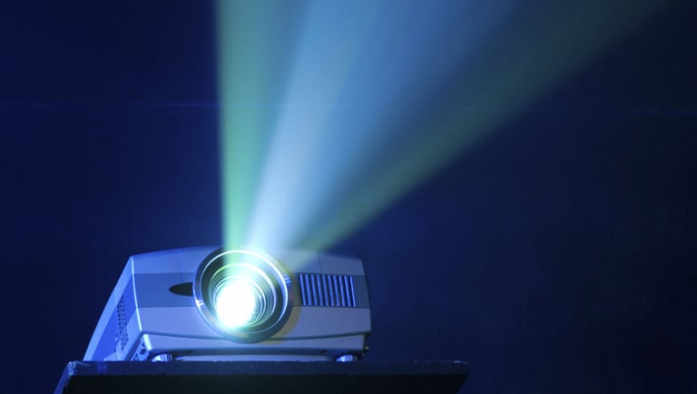 a projector projector with a projector light shining on a projector