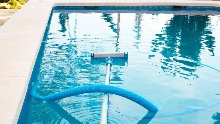 a pool with a pool and a pool in the background