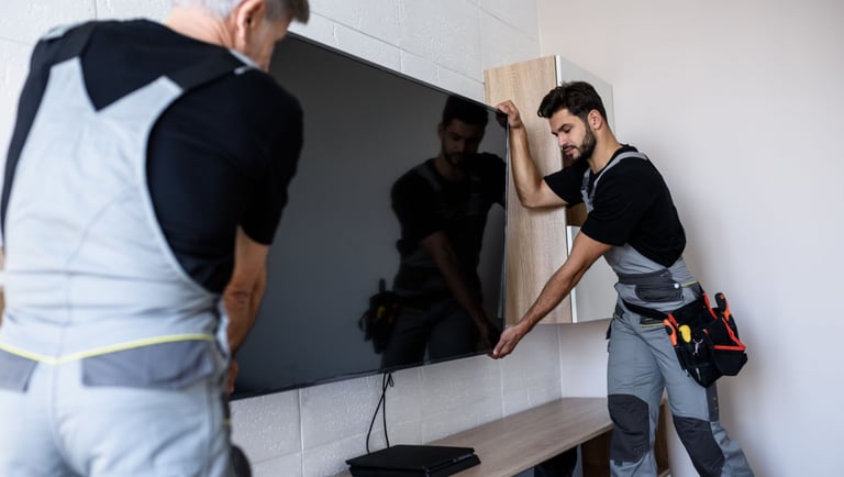 a man in overalls and a man in a workwear suit