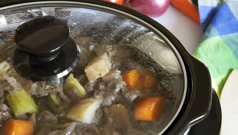a potted potted with vegetables and vegetables