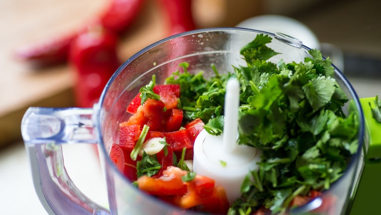 a blender with a blender and a blender in it