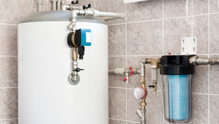 a water heater with a tankless water heater