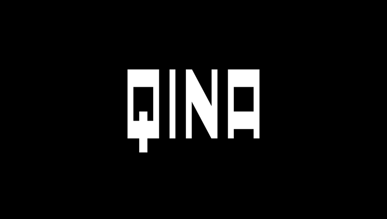 Qina Logo Design White