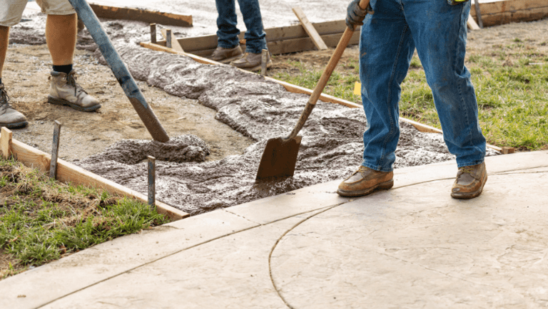concrete walkway installation
