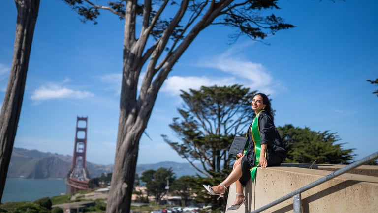 Professional headshot in San Francisco for graduation