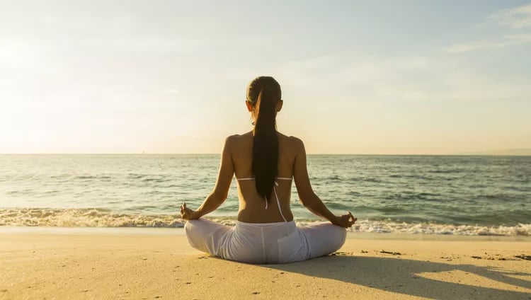 Meditation brings lnner calm and reduces stress