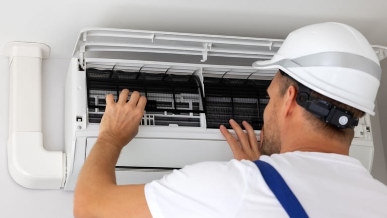 a man in a white helmet and a white helmet