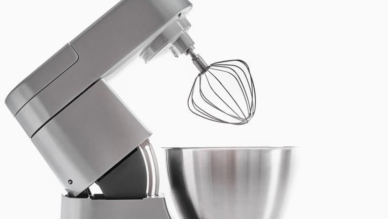 a mixer with a mixer and a mixer in the background