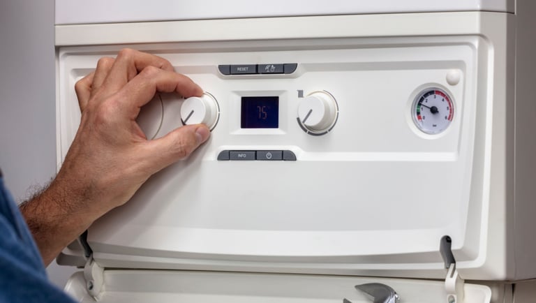 a person is holding a remote control system