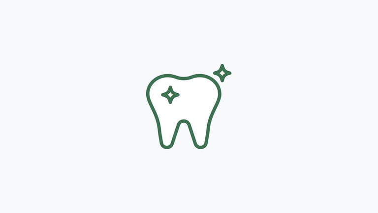 Shiny tooth outline
