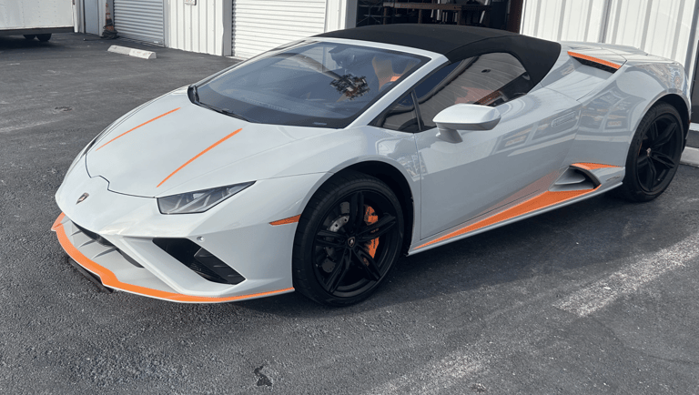 Matte black vinyl wrap car finish