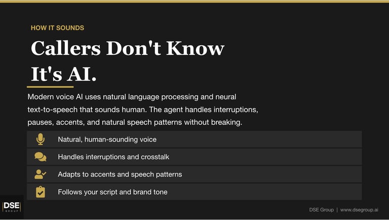 Natural sounding AI voice agent handles accents and interruptions