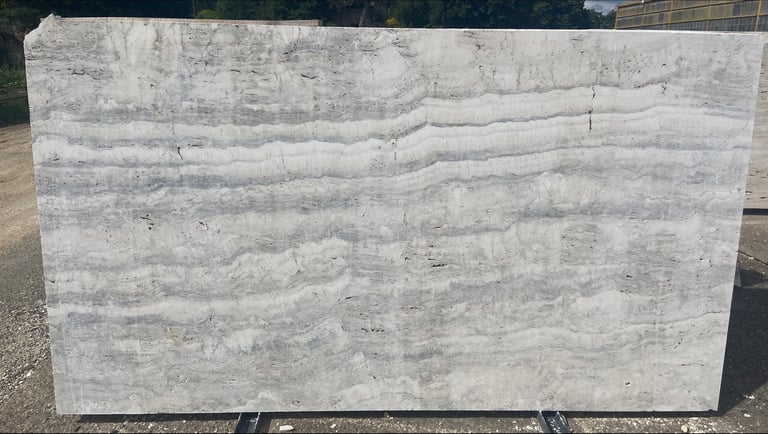 Silver Travertine Slabs