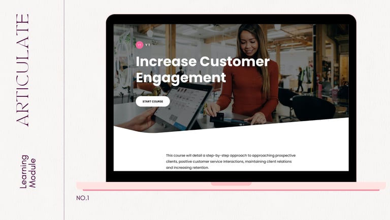 Customer service module created with Articulate Rise