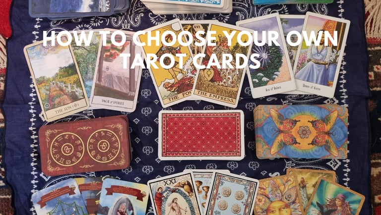 six different tarot card decks