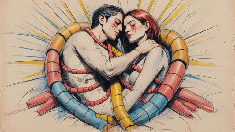 a couple of people that are holding hands