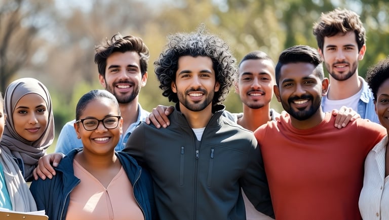 Diverse group in educational setting