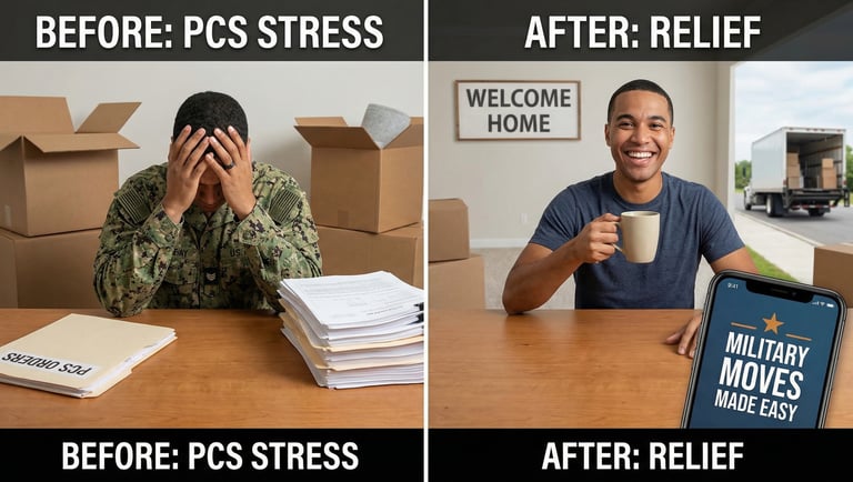 "Military service member experiencing relief after selling house fast for cash due to PCS orders in Hampton Roads."