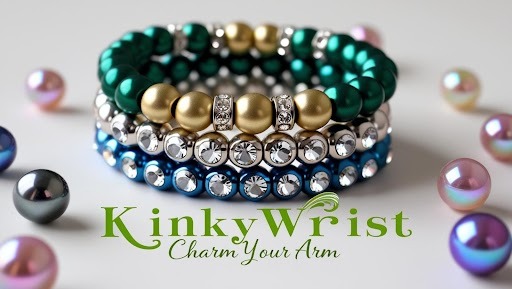 a variety of beaded bracelets with pearls and pearls