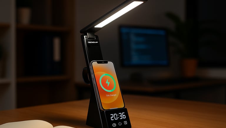 luz cargador lampara inalambrica led carga celular