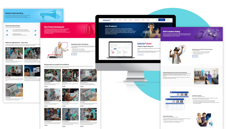 a variety of different types of website pages