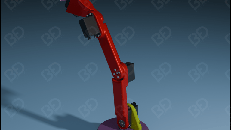 Bras robotique modélisé en CAO et réalisé en impression 3D