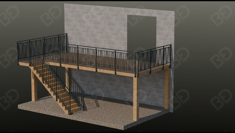 "Modélisation 3D d’un garde-corps sur mesure pour escalier