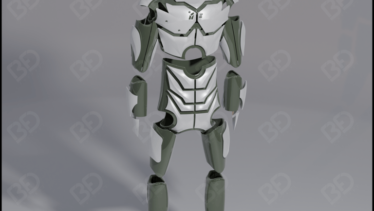 Enveloppe extérieure de robot humanoïde imprimée en 3D