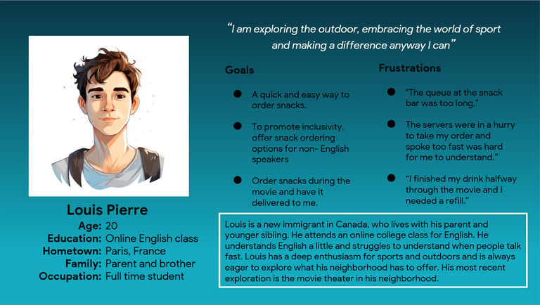 user persona -louis