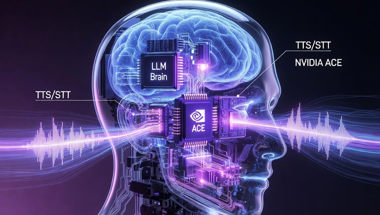 Concept ROI : Mascotte IA active à 3h30 du matin traitant des flux financiers mondiaux sur une inter