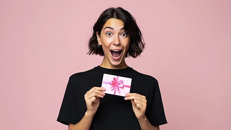 Novia sorprendida por el regalo original de su pareja.