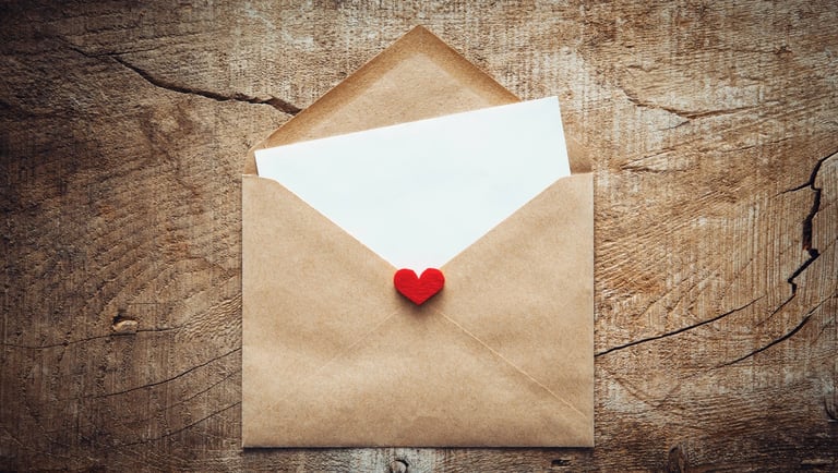 Carta de amor de un novio a su pareja.