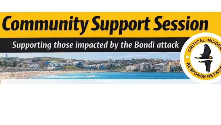 Bondi Attack - Community Support Session | Newcastle & Surrounds (Free)
