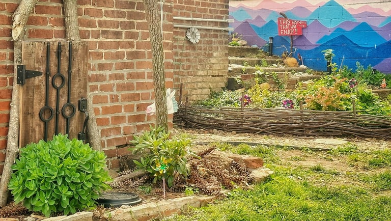 backyard garden 2123 Rivermont 