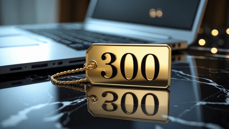 a golden tag tag on a gold tag tag on a laptop