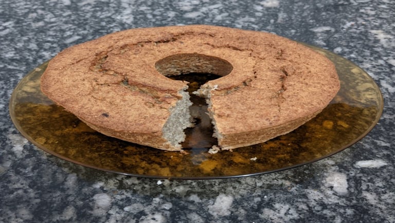 Bolo - de - Aveia com - Banana - Leite - de - Coco e - sem - Açúcar