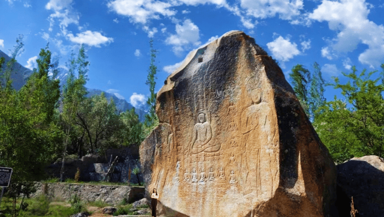 Buddhism sculptures in skardu Pakistan