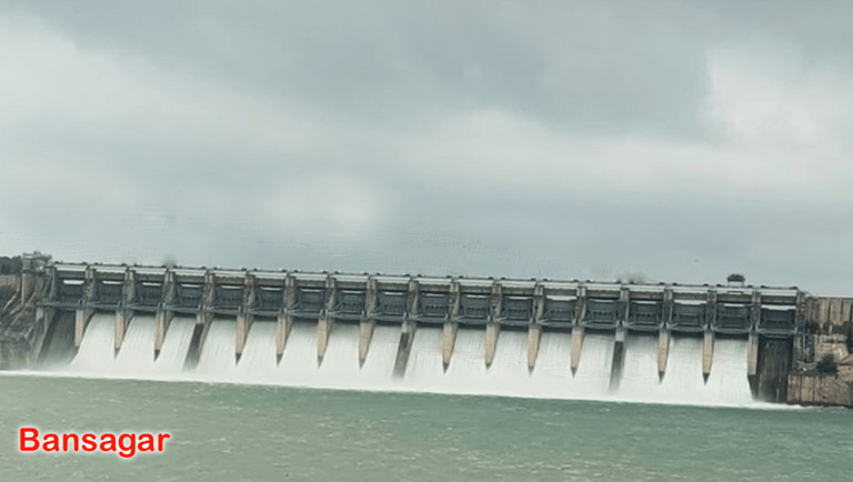 The Bansagar Dam across the Sone River was constructed near the Deolond village in the Shahdol distr
