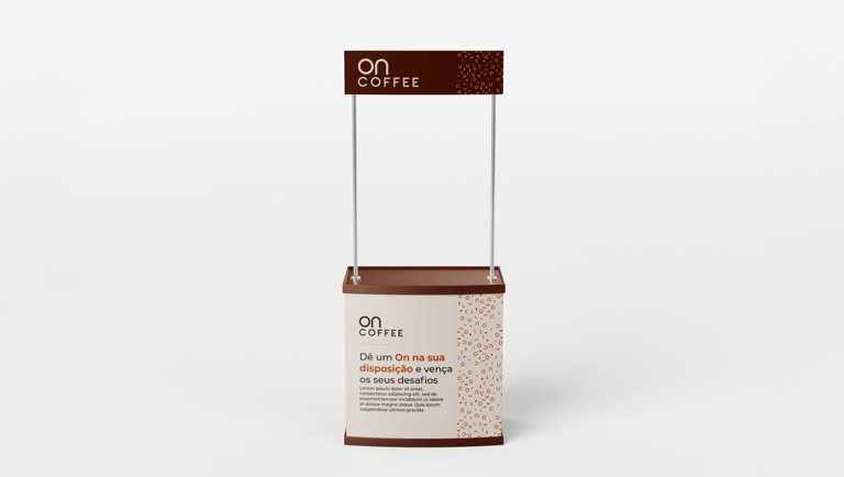 Projeto On Coffee – Projeto de Identidade de marca feito pelo Estúdio Criativo Voluca