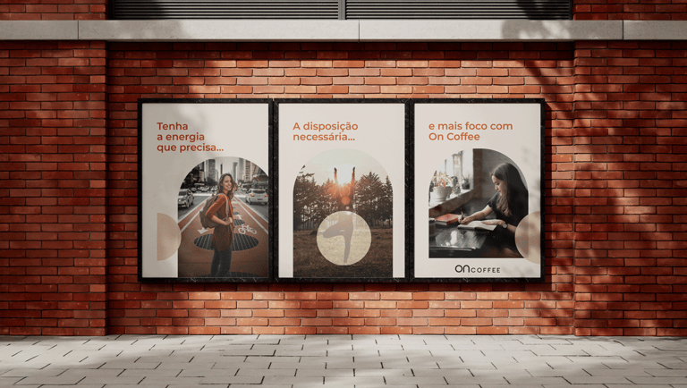 Projeto On Coffee – Projeto de Identidade de marca feito pelo Estúdio Criativo Voluca