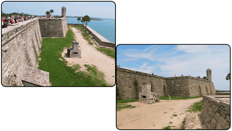 Castillo de San Marcos - upper and lower views