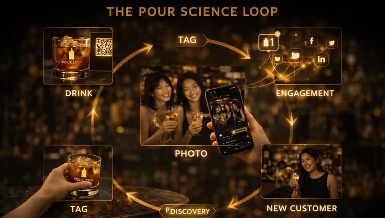 pour science loop showing customer interaction and growth stages