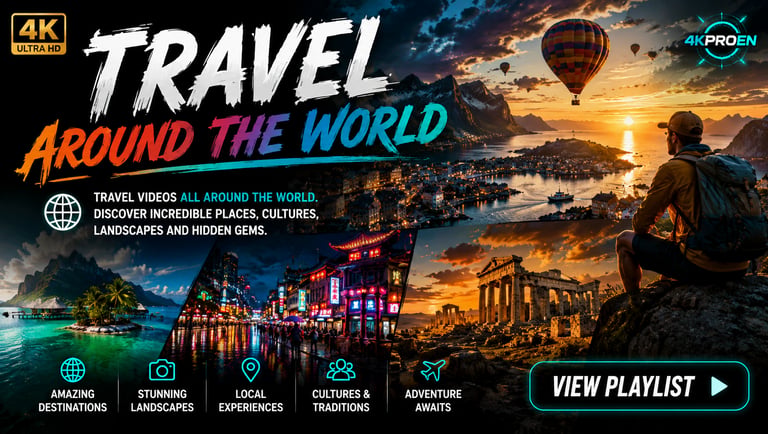 4K travel films featuring breathtaking destinations, cultures and cinematic landscapes from around t