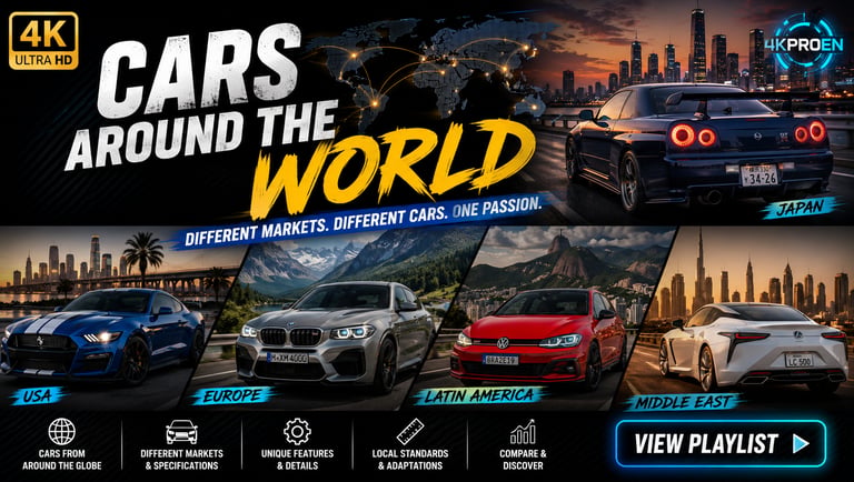 4K car reviews from Europe, Japan, USA, Middle East and Latin America with real driving experiences