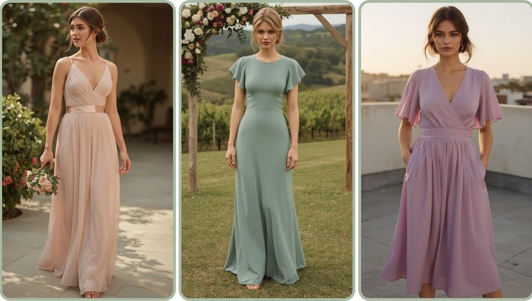 3 robes ideal morphologie en H demoiselle d'honneur