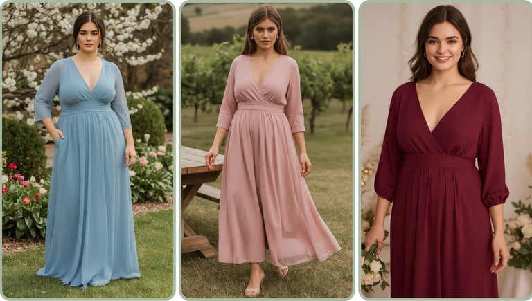3 robes ideal morphologie en O demoiselle d'honneur