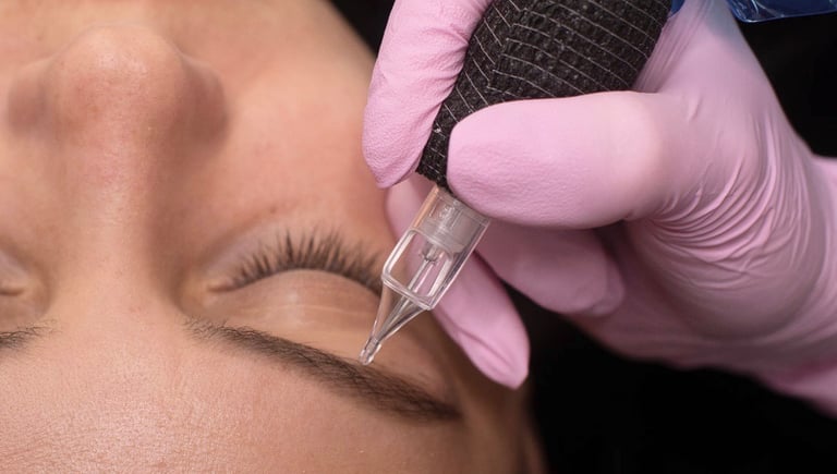 proces aplikacji makijażu permanentnego we Wrocławiu 